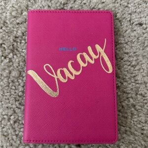 Pink and Gold Vacay Passport Holder OS